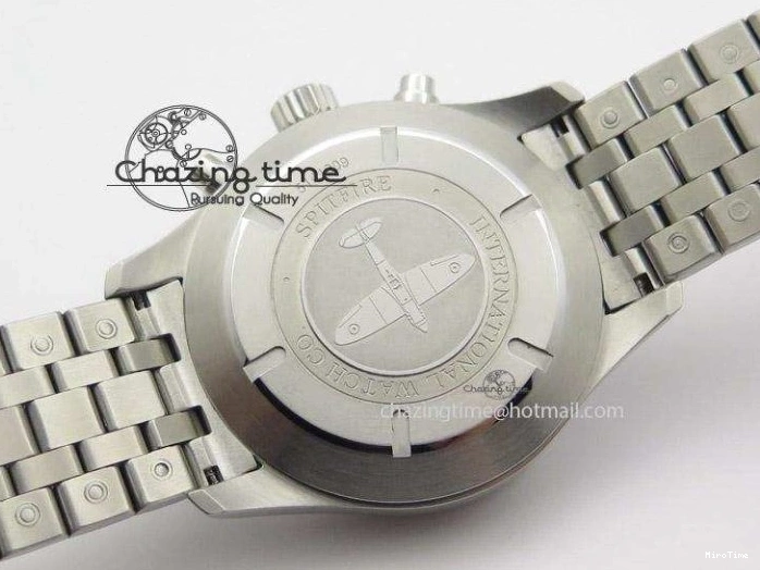 MIROTIME 0315 Pilot Chrono SS IW387809 ZF 1:1 Best Edition Silver Dial On SS Bracelet A Trendsetting 7327